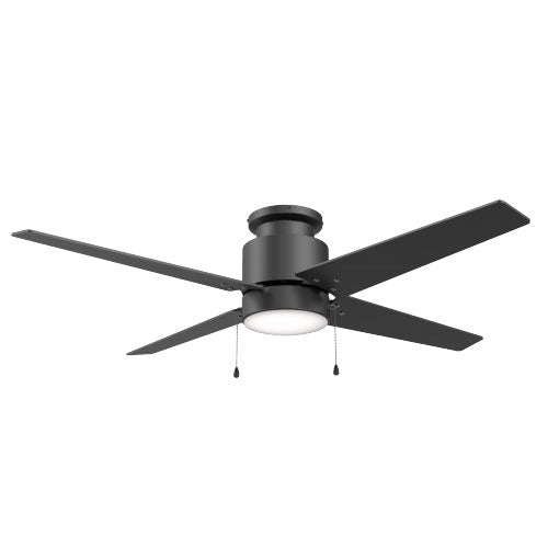Carro EXTREME 52 inch 4-Blade Ceiling Fan with Pull Chain - Black/Black