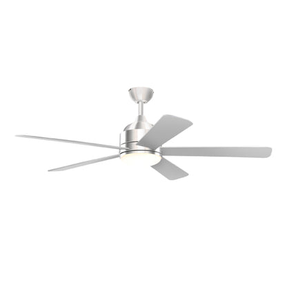 FREEMONT 52 inch 5-Blade Ceiling Fan with Wall Control - Silver/Silver