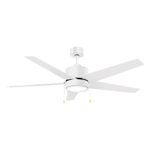 EMPIRE 52 inch 5-Blade Ceiling Fan with Pull Chain - White/White