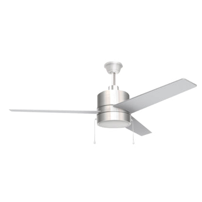 FLINT 52 inch 3-Blade Ceiling Fan with Pull Chain-Brushed Nickel/Silver