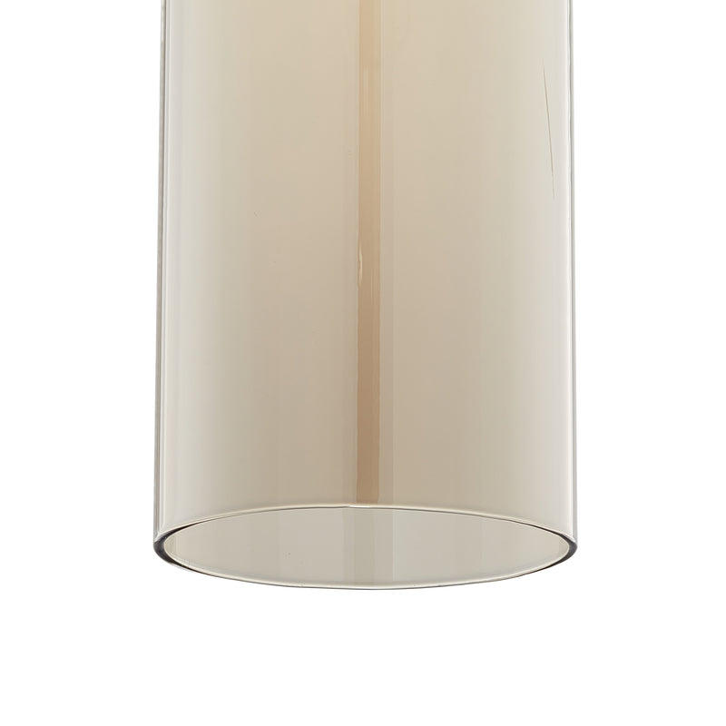 CARRO HOME Gidra Cylinder Glass Pendant Light - Gold, Brilliant Amber