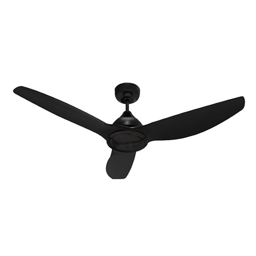 CRANSTON 52 inch 3-Blade Smart Ceiling Fan No Light with Remote Control - Black/Black