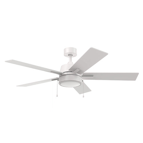 ULTIMA 52 inch 5-Blade Ceiling Fan with Pull Chain -White/White