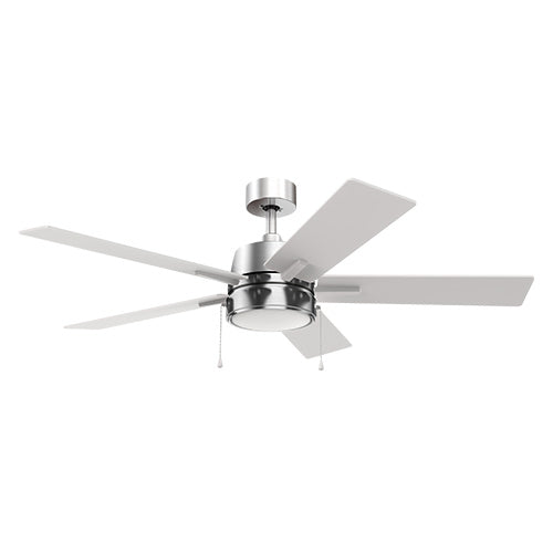 ULTIMA 52 inch 5-Blade Ceiling Fan with Pull Chain - Brushed Nickel/Silver