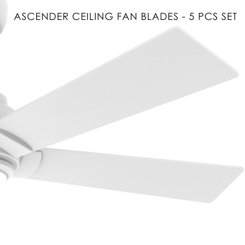 Carro ASCENDER 52 inch 5-Blade Smart Ceiling Fan Replacement Blades - White Fan Blades
