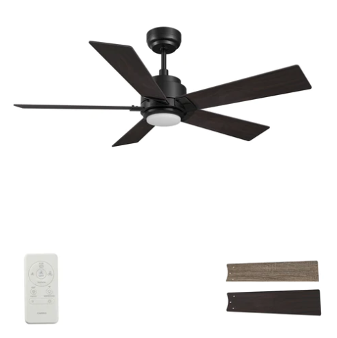 Carro ASCENDER 60 inch 5-Blade Smart Ceiling Fan Replacement Blades - Walnut & Barnwood Reversible