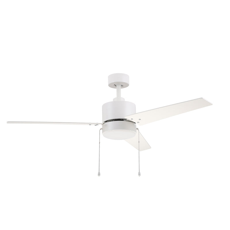Carro Home KESTEVEN 52 inch 3-Blade Ceiling Fan with Pull Chain - White/White