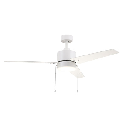 Carro EMPIRE 52 inch 3-Blade Ceiling Fan with Pull Chain - White/White