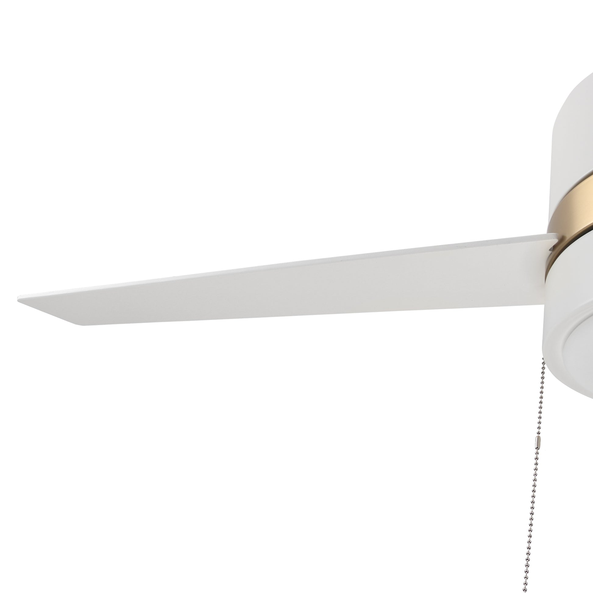 Carro Home FLINT 52 inch 3-Blade Ceiling Fan with Pull Chain - White/White (Gold Detail)