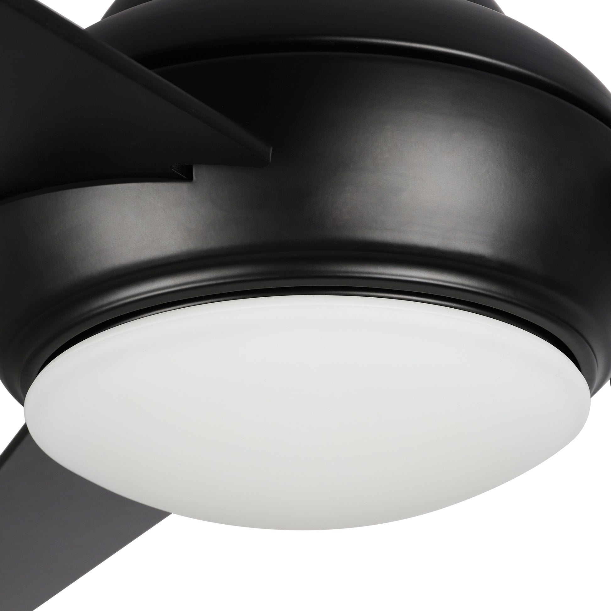 Carro Home KENDRICK 52 inch 3-Blade Ceiling Fan with LED Light Kit & Remote Control - Black/Black
