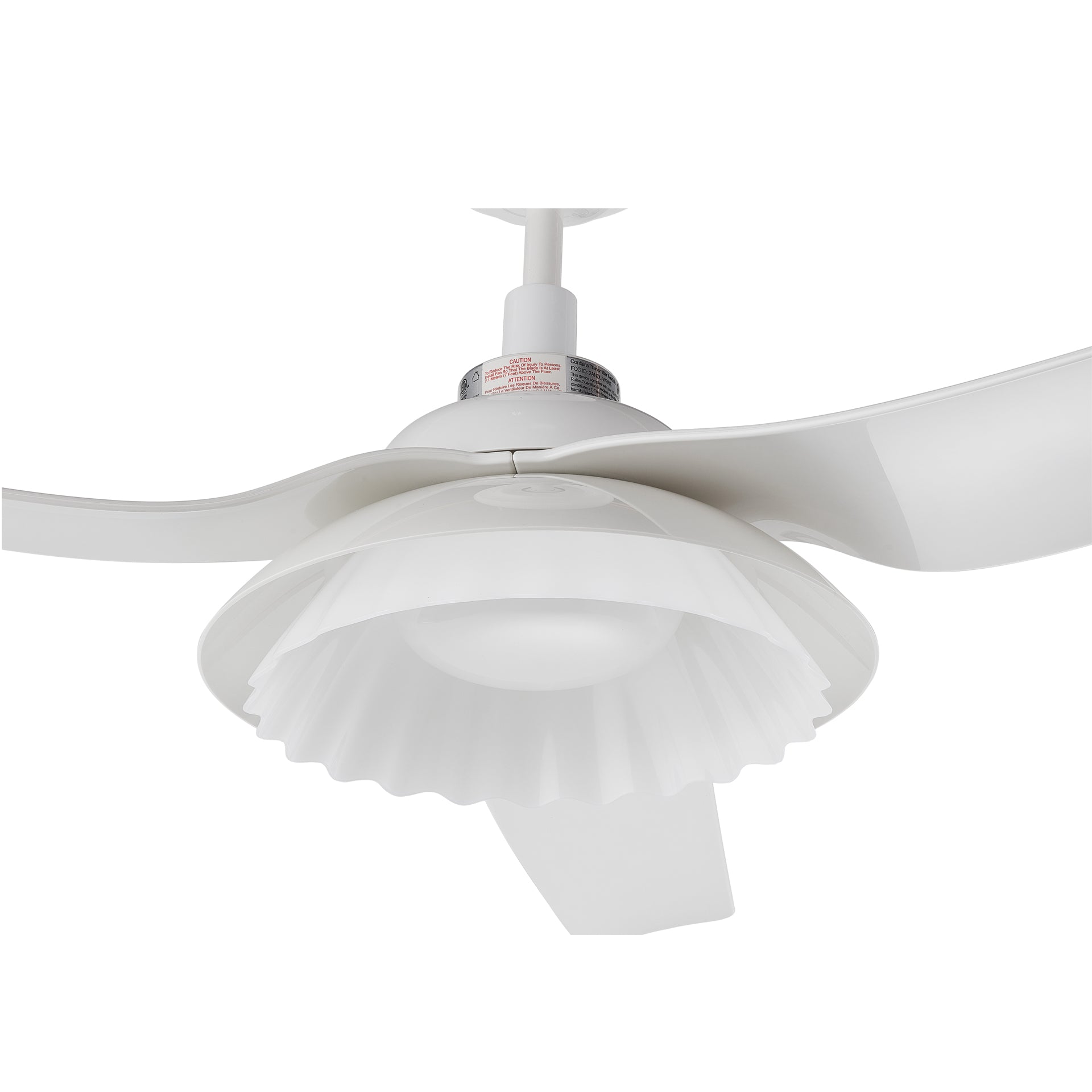 Carro DAFFODIL 52 inch 3-Blade Smart Ceiling Fan with LED Light Kit and Remote - White/White