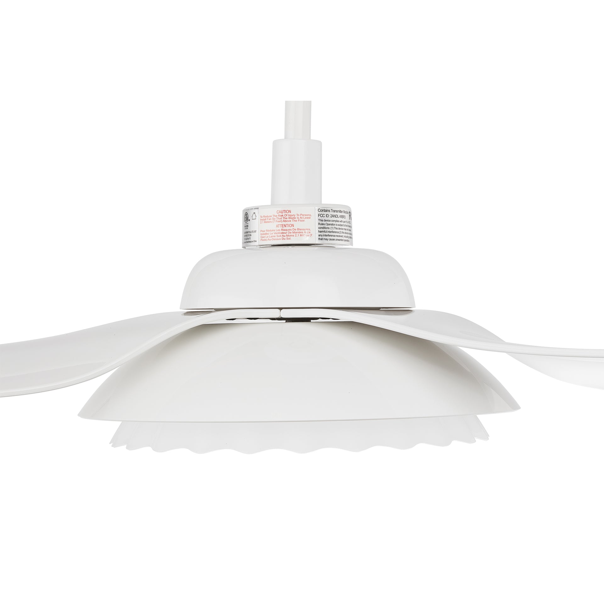 Carro DAFFODIL 52 inch 3-Blade Smart Ceiling Fan with LED Light Kit and Remote - White/White