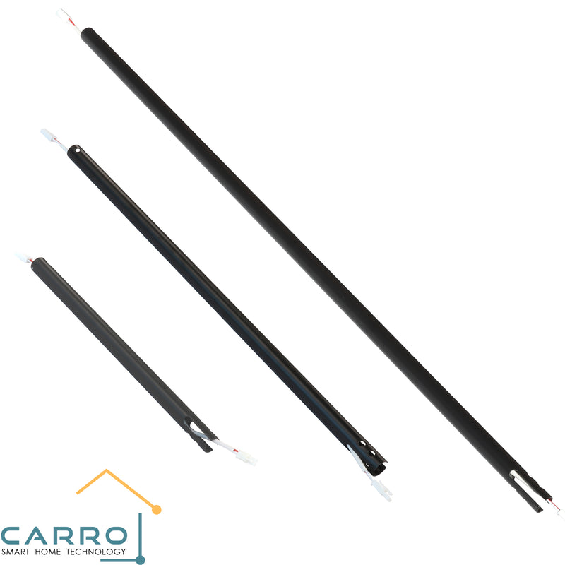 Carro Home Smart Ceiling Fan 14" Extended Downrod - Black