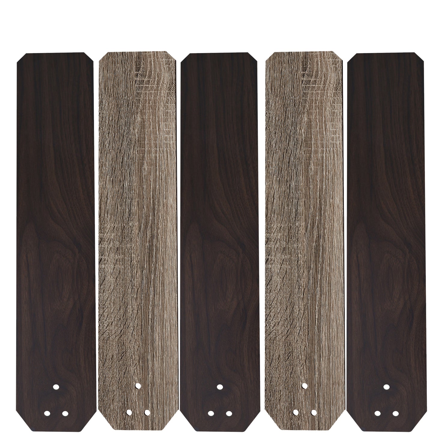 Carro ESPEAR 52 inch 5-Blade Smart Ceiling Fan Replacement Blades - Walnut & Barnwood Reversible