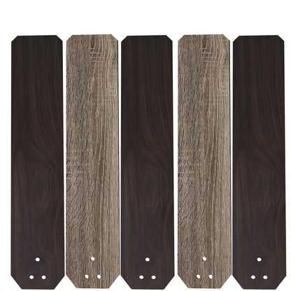 Carro ESPEAR 52 inch 5-Blade Smart Ceiling Fan Replacement Blades - Walnut & Barnwood Reversible