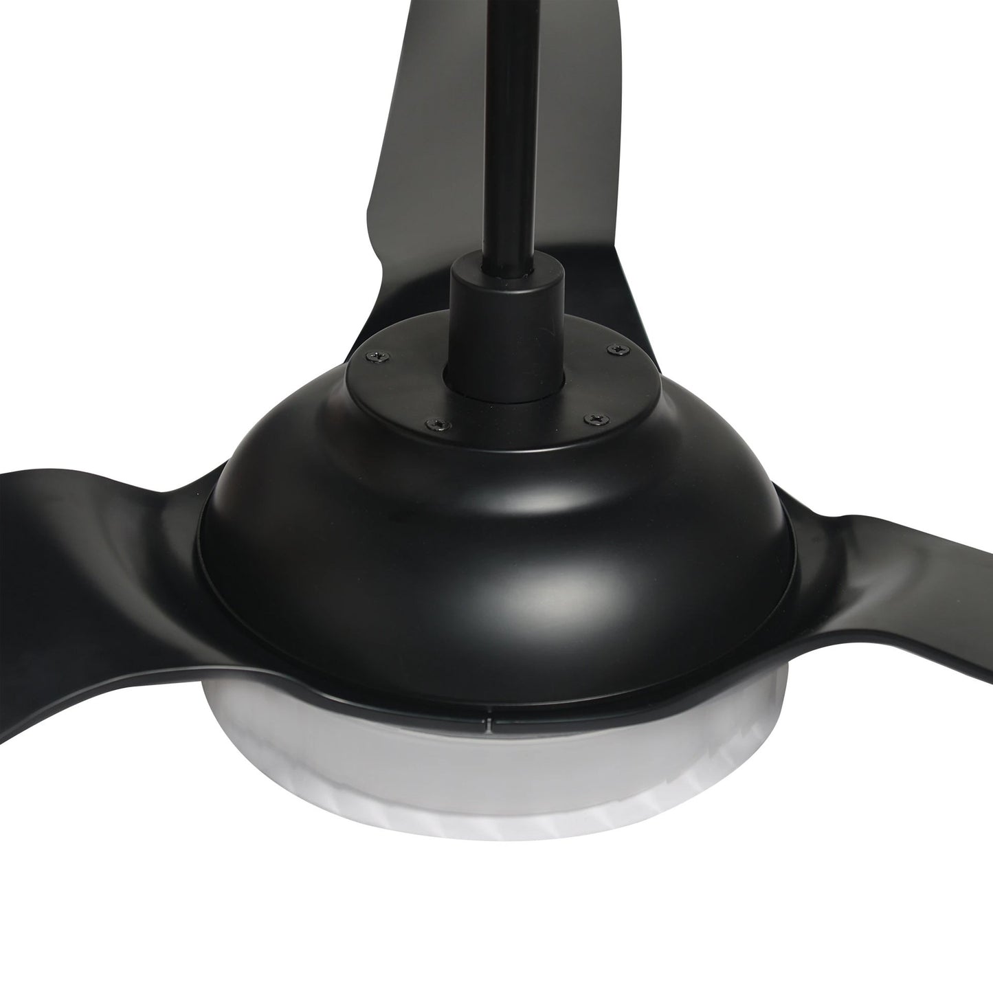 Carro FLETCHER 60 inch 3-Blade Smart Ceiling Fan with LED Light Kit & Remote - Black/Black