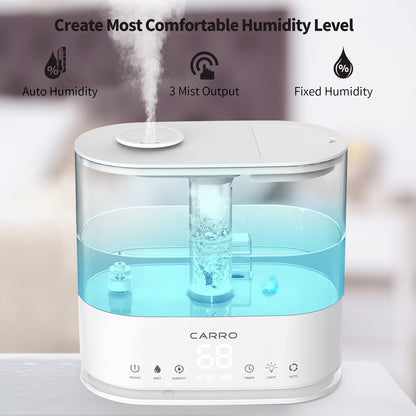 Carro 4L Top Fill Ultrasonic Cool Mist Humidifier with Aroma Tray For Office, Baby Room and Living room