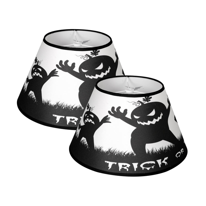 Carro Home SCARY PUMPKIN Halloween Limited Edition Empire Shape Lamp Shade 10x12x8 - (Set of 2)