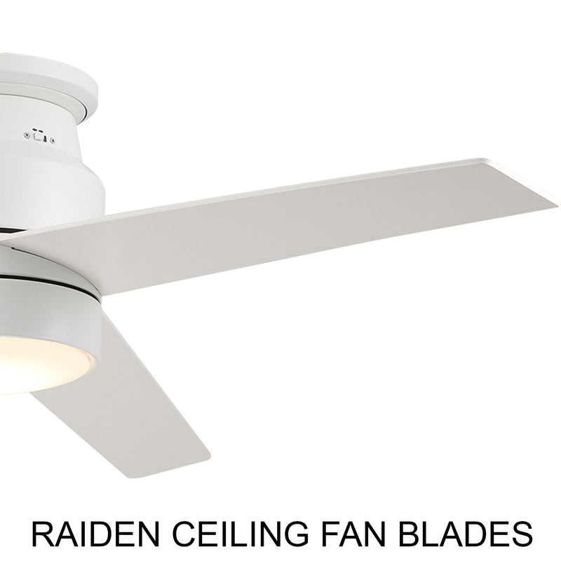 Carro USA RAIDEN 52 inch 3-Blade Smart Ceiling Fan Replacement Blades - White