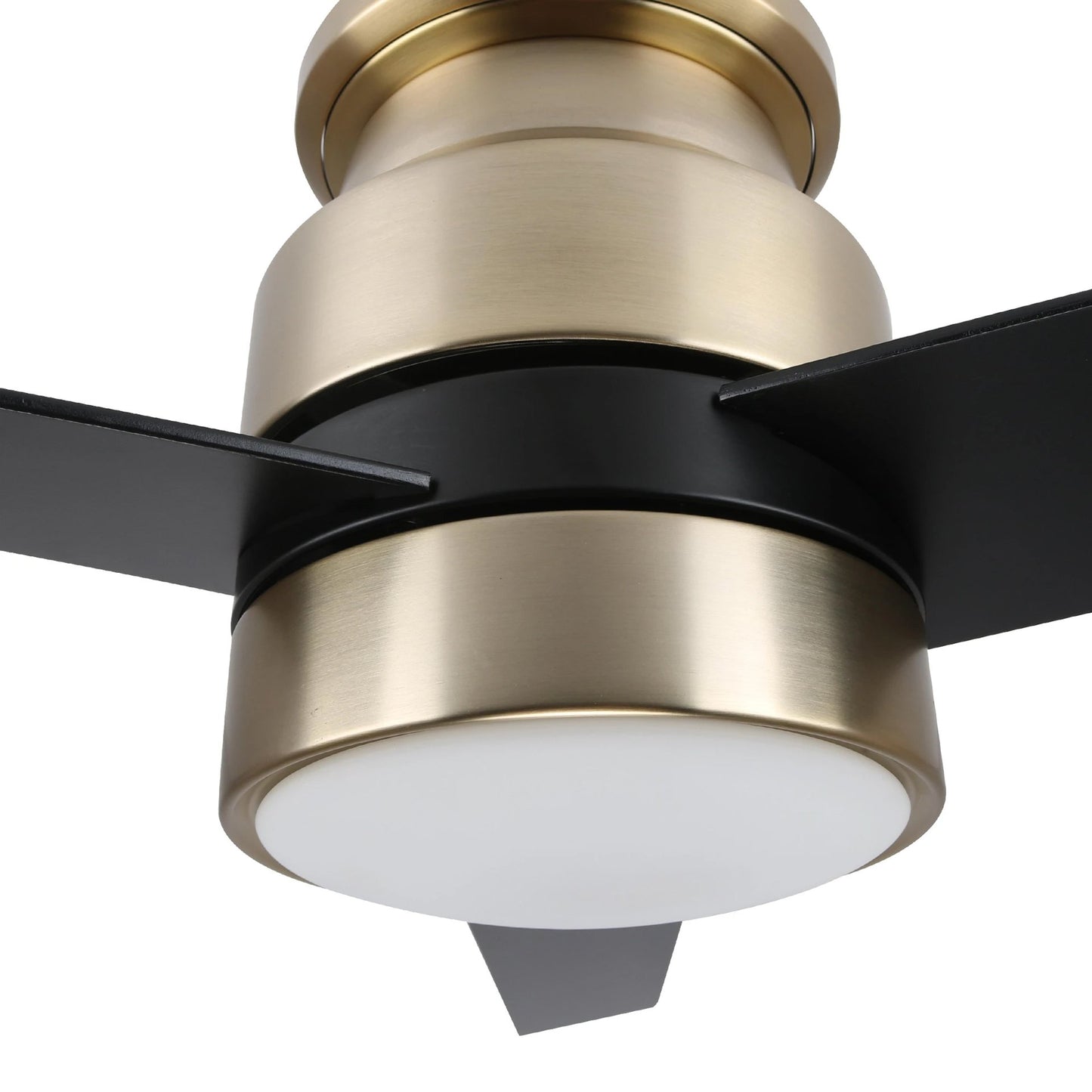 Carro Home RAIDEN 52 inch 3-Blade Flush Mount Smart Ceiling Fan with LED Light Kit & Smart Wall Switch  - Gold/Black fan blades