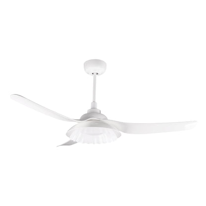 Carro DAFFODIL 52 inch 3-Blade Smart Ceiling Fan with LED Light Kit and Remote - White/White