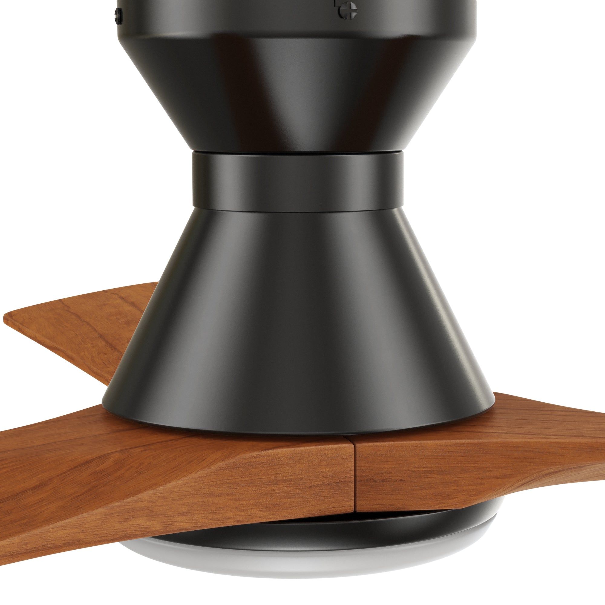 Carro NICOLET 52 inch 3-Blade Flush Mount Smart Ceiling Fan with LED Light Kit & Remote- Black/Antique Walnut