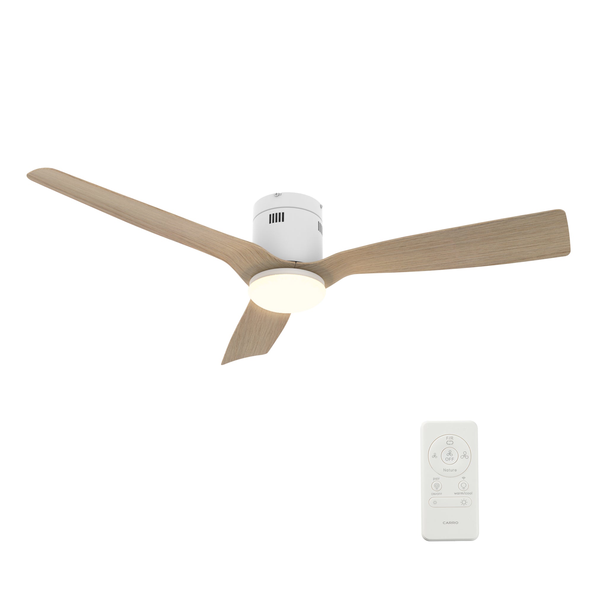 SPEZIA 52 inch 3-Blade Flush Mount Smart Ceiling Fan with LED