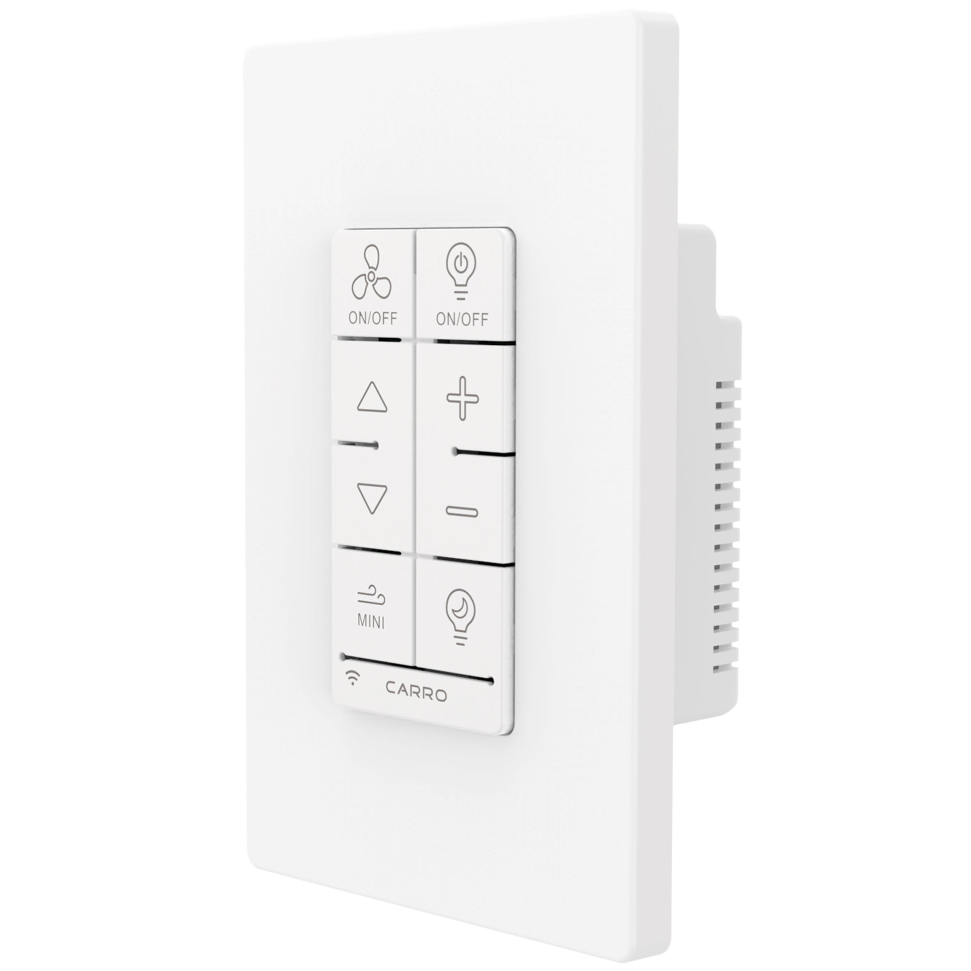 Carro MALTA Dimmable Light Smart Wall Switch For Ceiling Fans(1-Gang), Works with Amazon Alexa, Google Assistant, and Siri Shortcuts