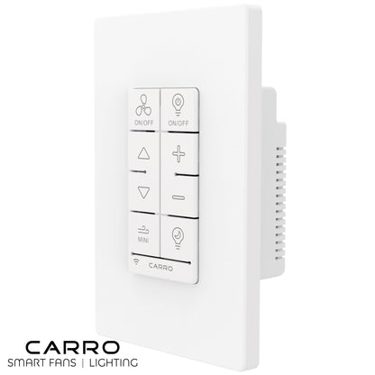 Carro MALTA Dimmable Light Smart Wall Switch For Ceiling Fans(1-Gang), Works with Amazon Alexa, Google Assistant, and Siri Shortcuts