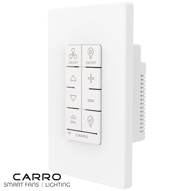 Carro MALTA Dimmable Light Smart Wall Switch For Ceiling Fans(1-Gang), Works with Amazon Alexa, Google Assistant, and Siri Shortcuts