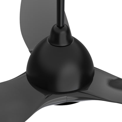 Carro CRANSTON 52 inch 3-Blade Smart Ceiling Fan with LED Light Kit & Remote - Black/Black