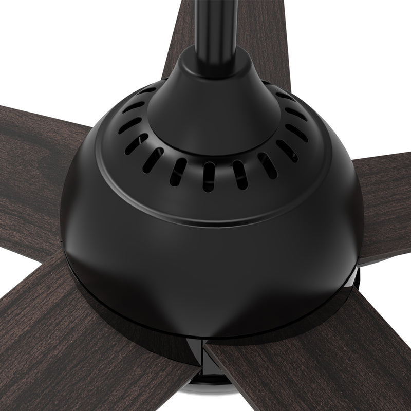 Carro USA SOLASTA 52 inch 5-Blade Smart Ceiling Fan with LED Light Kit & Remote - Black/Dark Wood fan blades