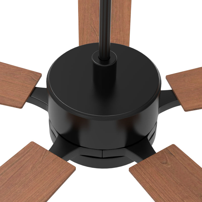 Carro APPLETON 56 inch 5-Blade Smart Ceiling Fan with LED Light Kit & Remote Control - Black/Dark Wood
