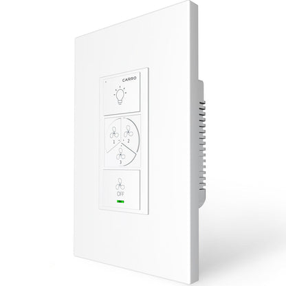 Carro Home Pilot Smart Wall Switch For Ceiling Fans(2-Gang), Works with Amazon Alexa, Google Assistant, and Siri Shortcuts