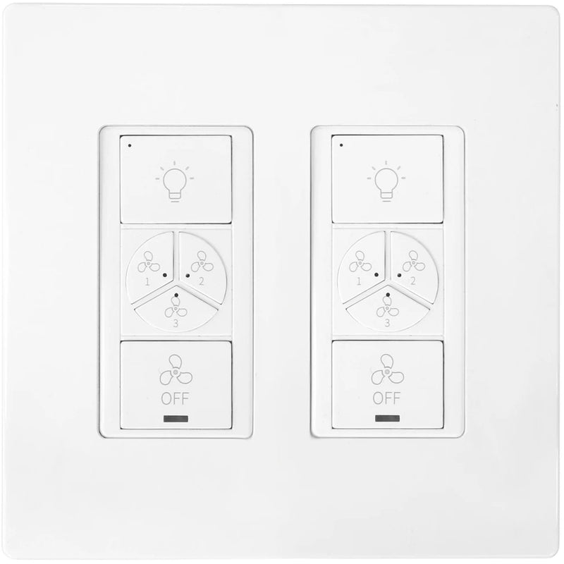 Carro Home Pilot Smart Wall Switch For Ceiling Fans(2-Gang), Works with Amazon Alexa, Google Assistant, and Siri Shortcuts