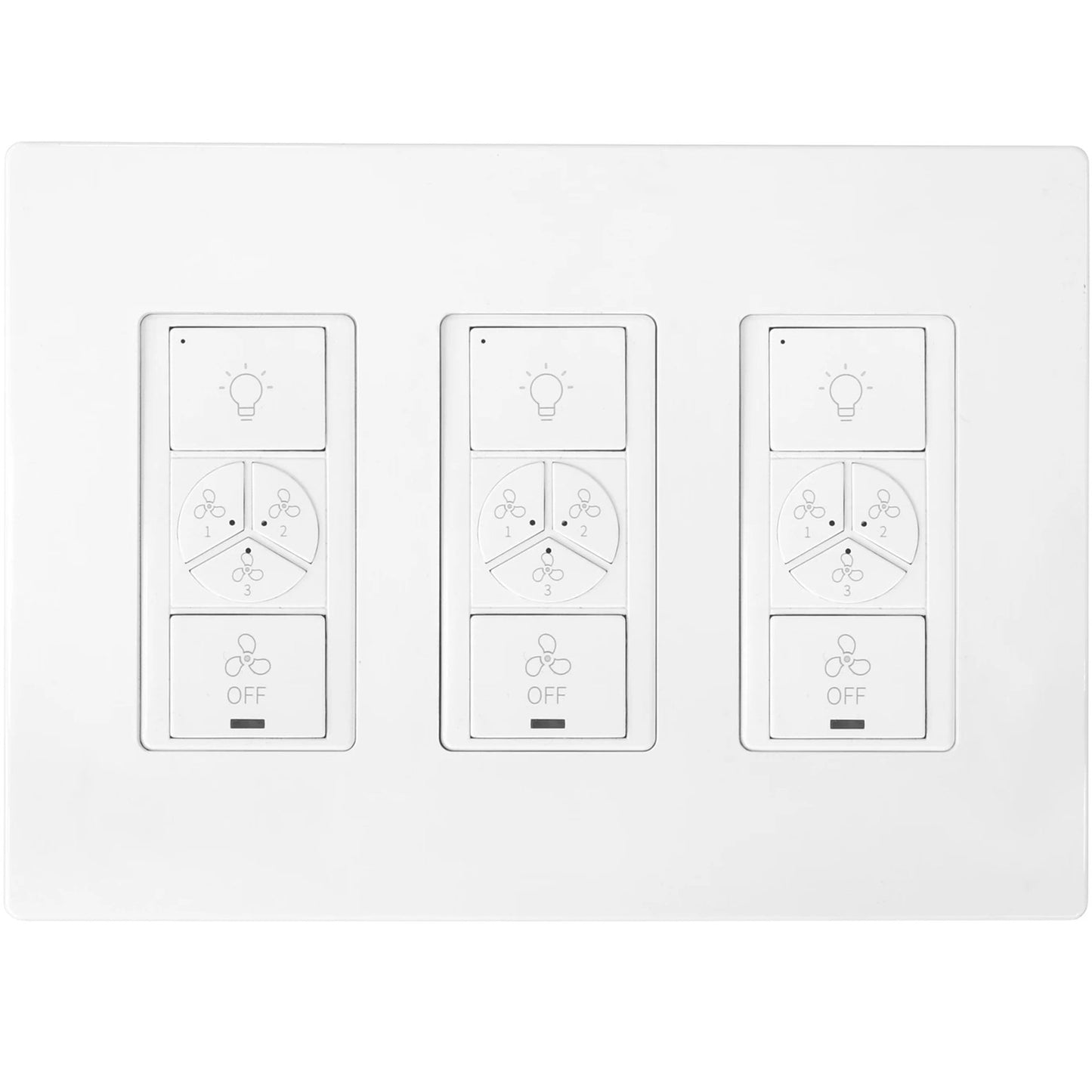 Carro Home Pilot Smart Wall Switch For Ceiling Fans(3-Gang), Works with Amazon Alexa, Google Assistant, and Siri Shortcuts