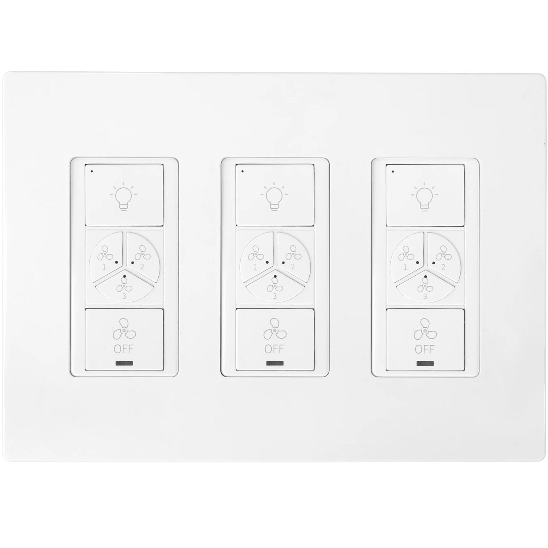 Carro Home Pilot Smart Wall Switch For Ceiling Fans(3-Gang), Works with Amazon Alexa, Google Assistant, and Siri Shortcuts