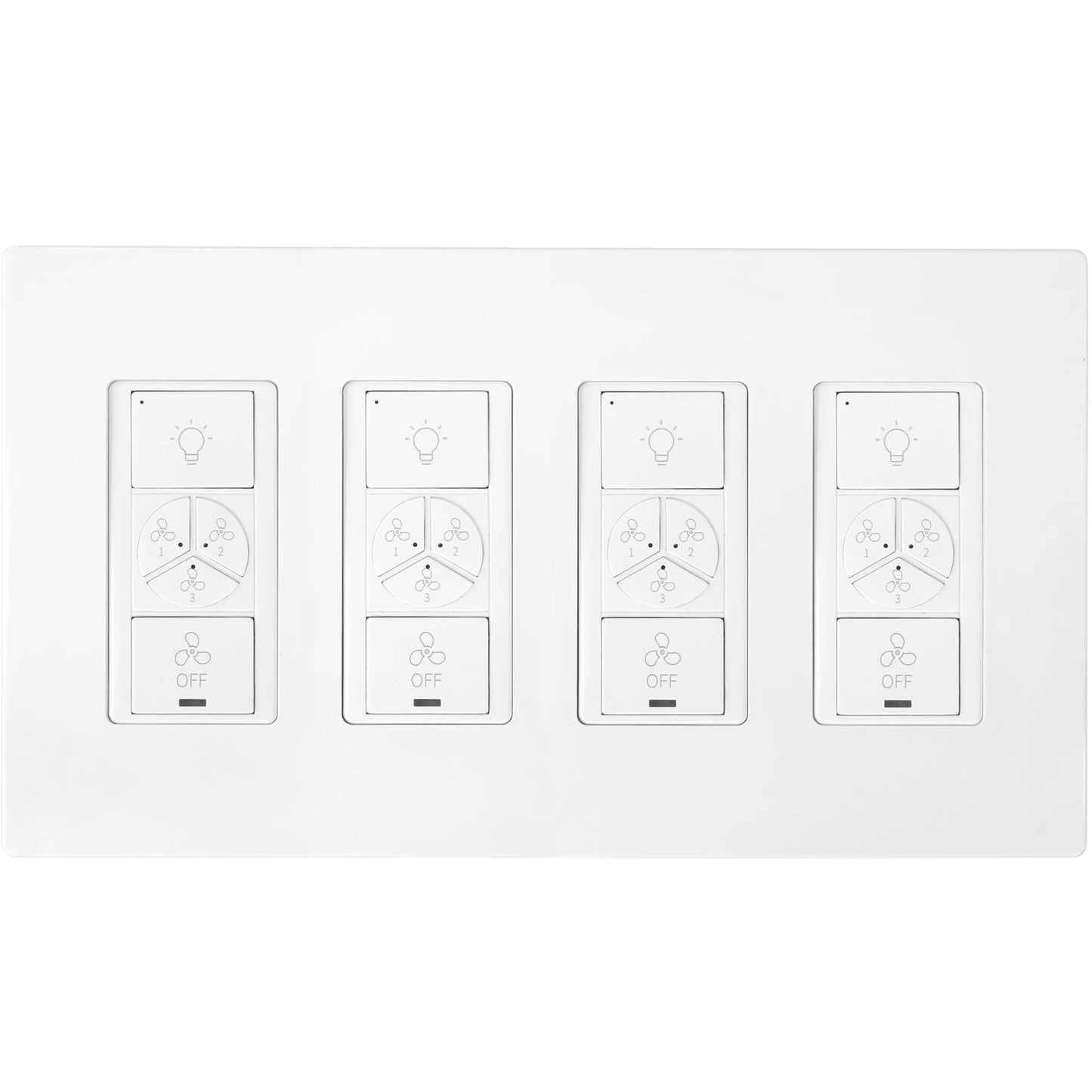 Carro Home Pilot Smart Wall Switch For Ceiling Fans(4-Gang), Works with Amazon Alexa, Google Assistant, and Siri Shortcuts