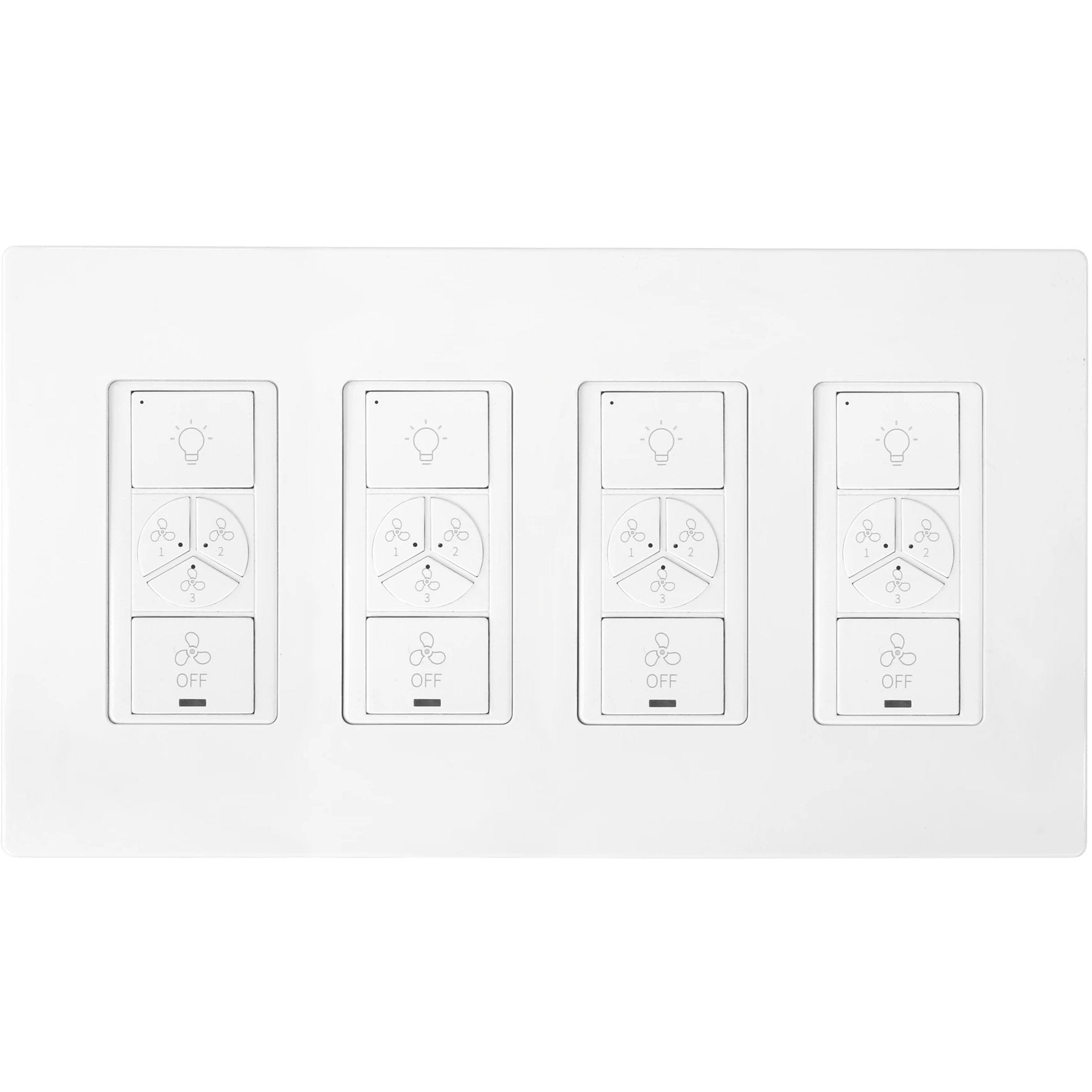 Carro Home Pilot Smart Wall Switch For Ceiling Fans(4-Gang), Works with Amazon Alexa, Google Assistant, and Siri Shortcuts