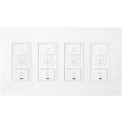 Carro Home Pilot Smart Wall Switch For Ceiling Fans(4-Gang), Works with Amazon Alexa, Google Assistant, and Siri Shortcuts