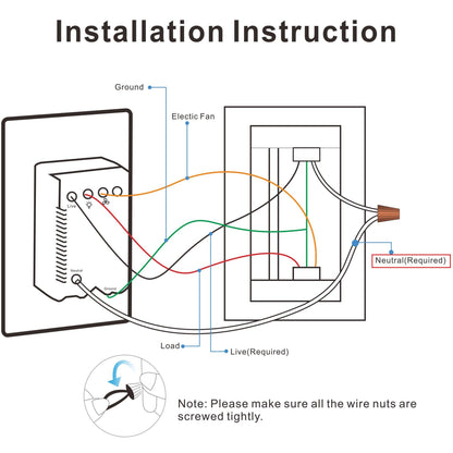 Carro Home Pilot Smart Wall Switch For Ceiling Fans(2-Gang), Works with Amazon Alexa, Google Assistant, and Siri Shortcuts