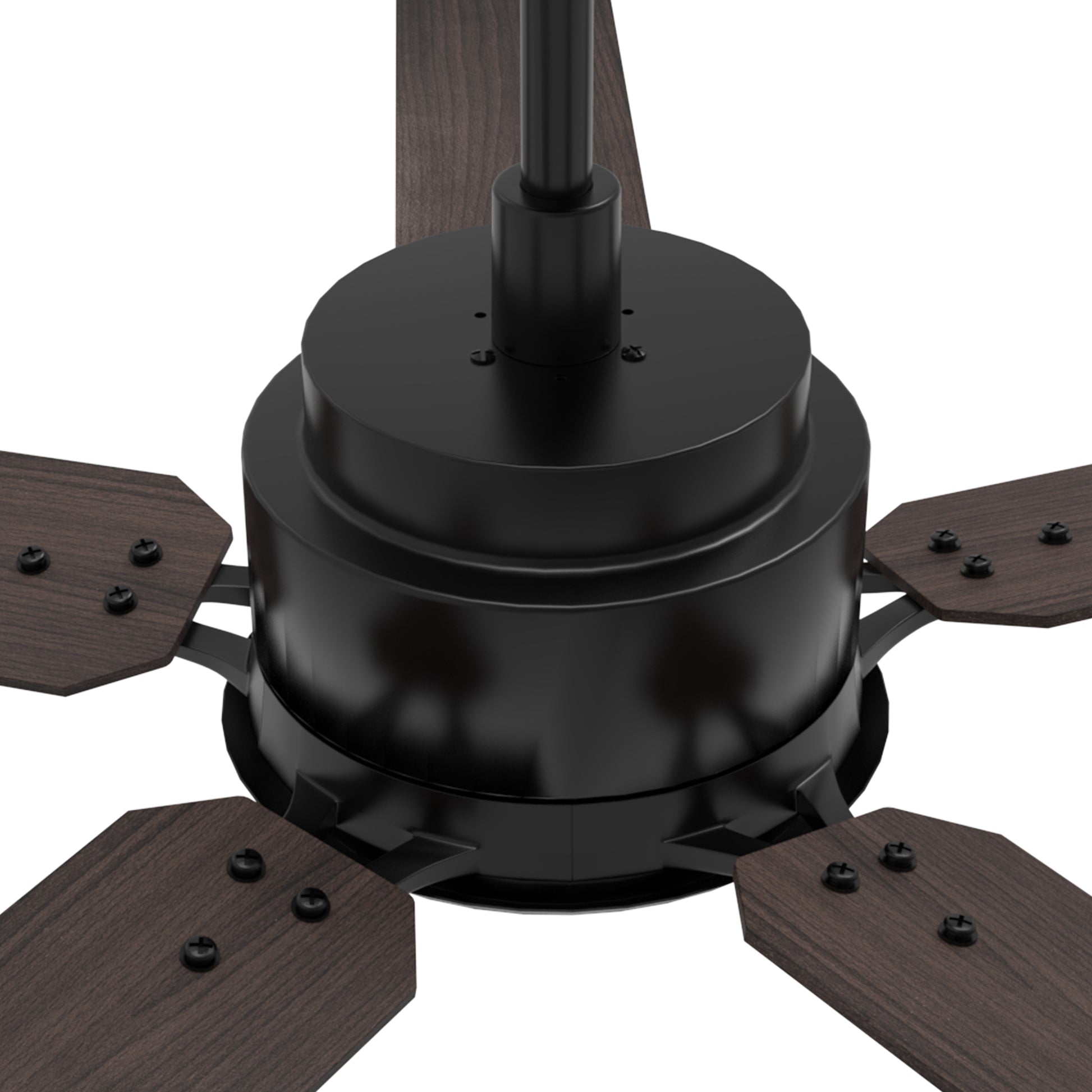 Carro USA ESPEAR 52 inch 5-Blade Smart Ceiling Fan with LED Light Kit & Remote - Black/Walnut Pattern fan blades