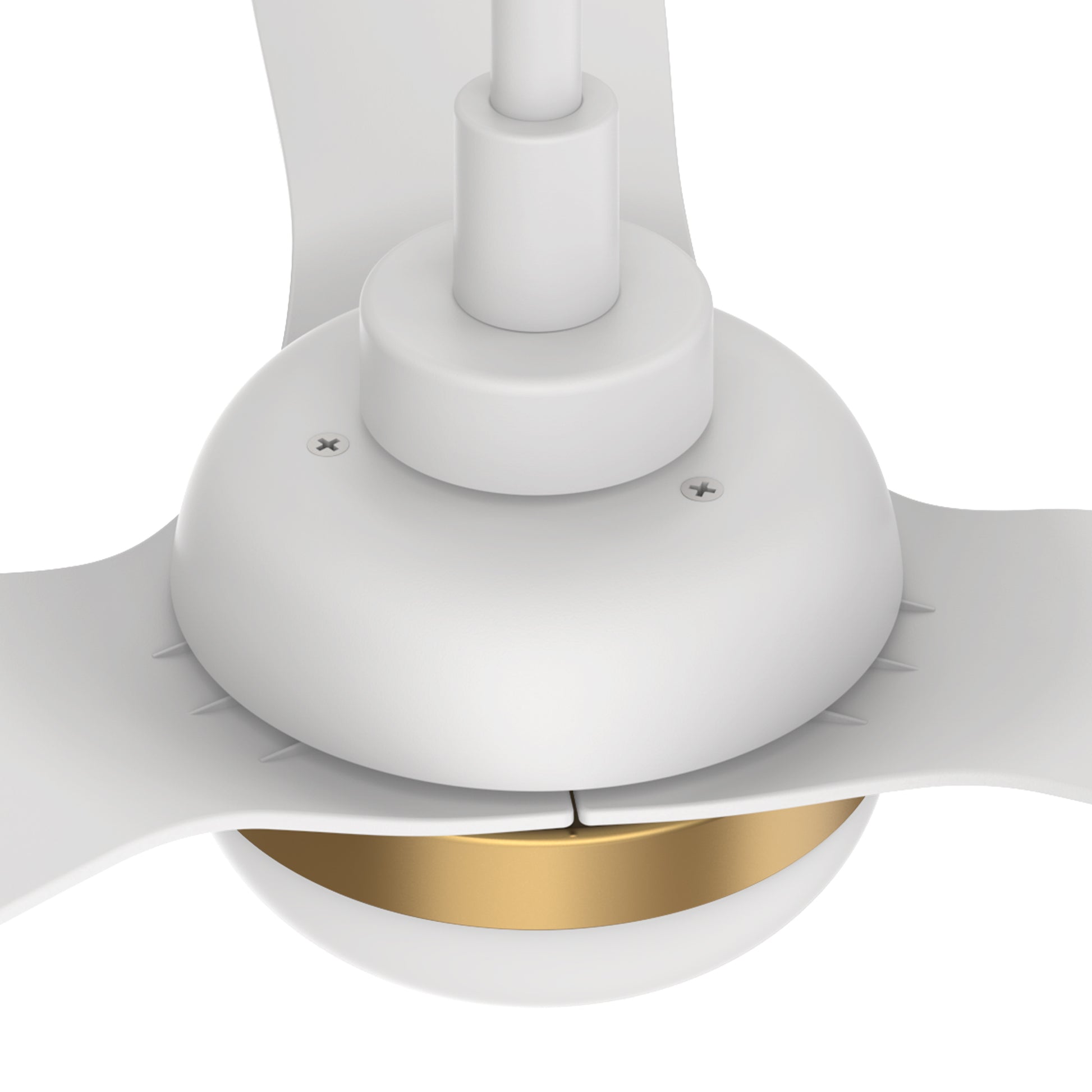Carro Home SPEZIA 52" 3-Blade Smart Ceiling Fan with LED Light Kit & Remote - White/White (Gold Detail)