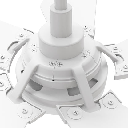 Carro WOODROW 52 inch 5-Blade Smart Ceiling Fan with LED Light Kit & Remote - White/White