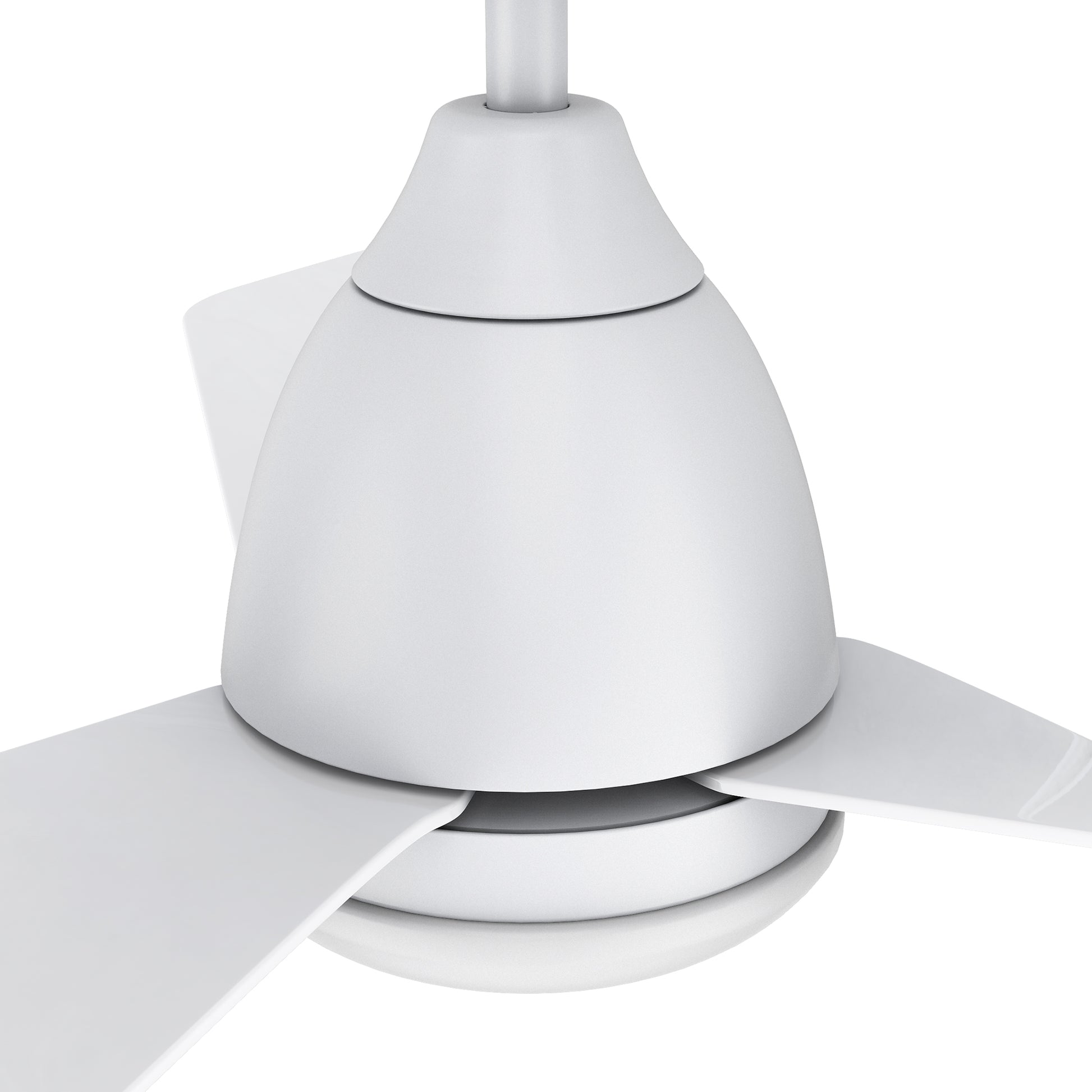 Carro Home ROQUE 44 inch 3-Blade Smart Ceiling Fan with LED Light Kit & Remote - White/White
