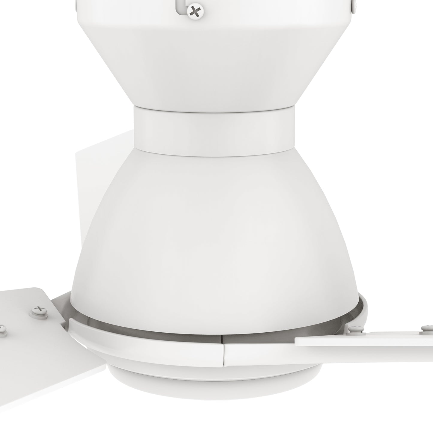 Carro CALEN 48 inch 3-Blade Flush Mount Smart Ceiling Fan with LED Light Kit & Remote Control- White/White