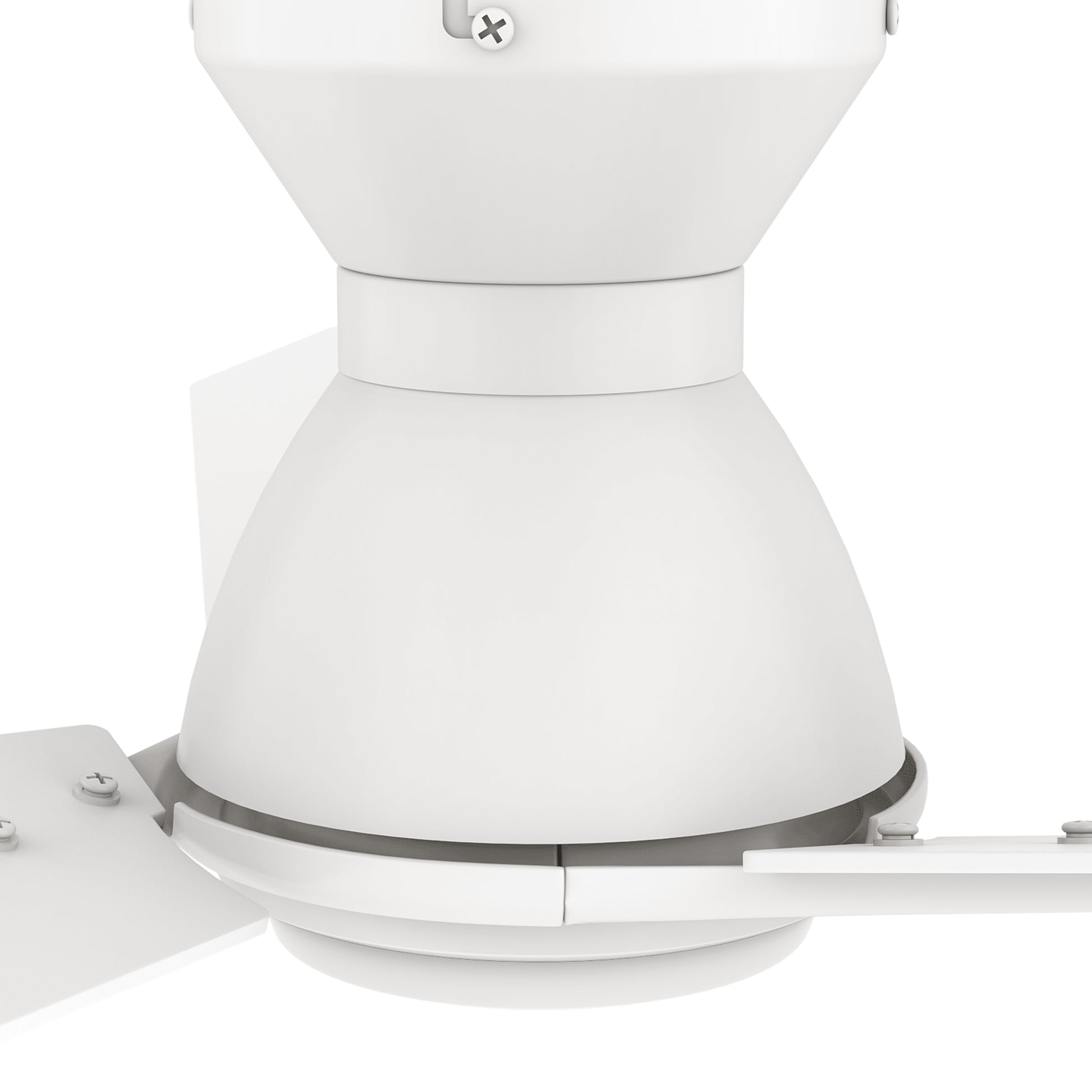 Carro CALEN 48 inch 3-Blade Flush Mount Smart Ceiling Fan with LED Light Kit & Remote Control- White/White