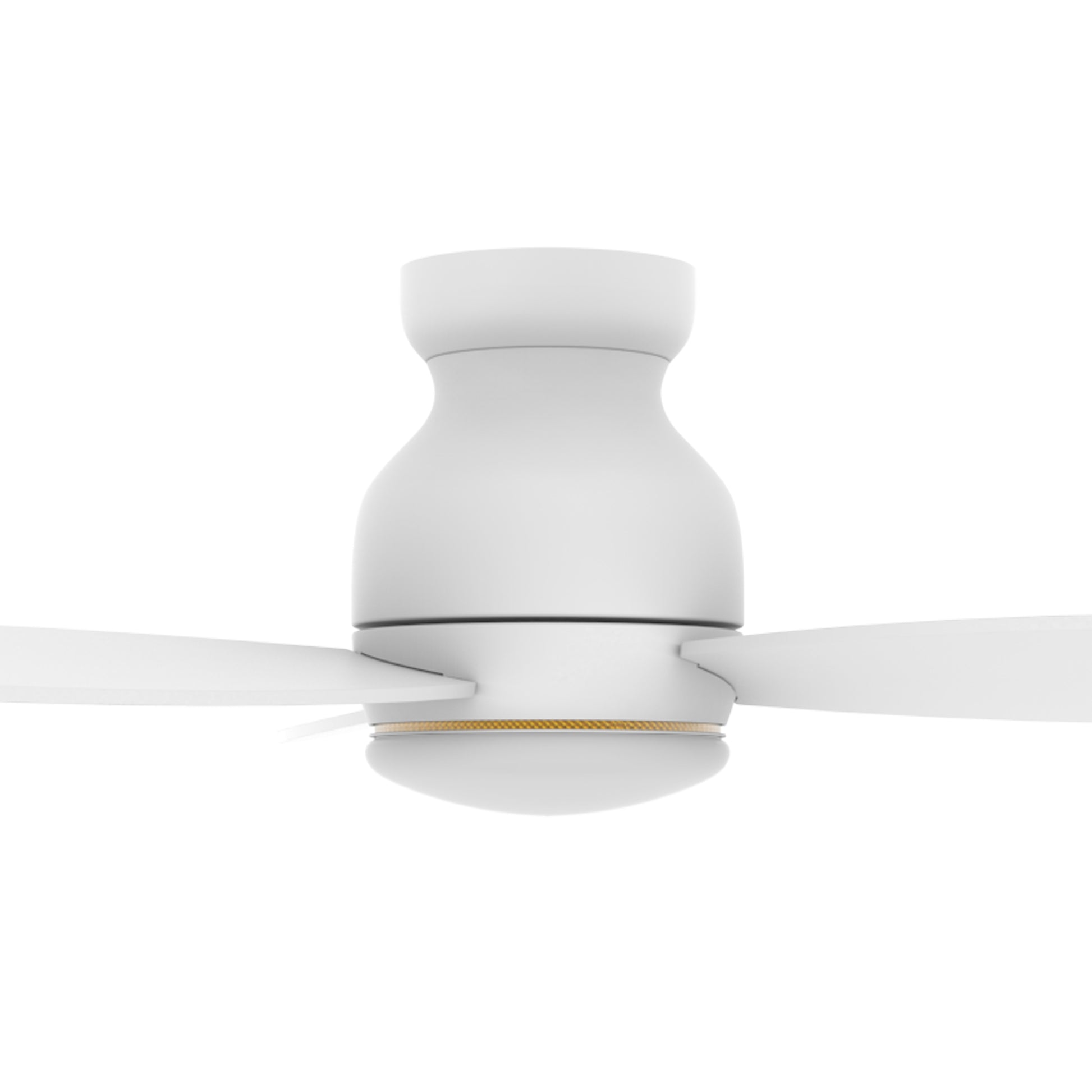Carro Home TRENTO 48 inch 3-Blade Smart Ceiling Fan with LED Light Kit & Remote - White/White fan blades