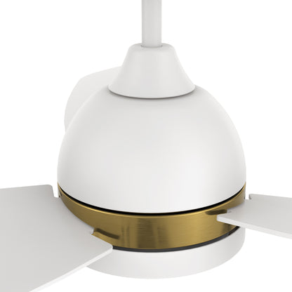 Carro FREMONT 48 inch 3-Blade Smart Ceiling Fan with LED Light Kit & Remote- White/White