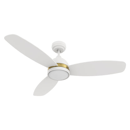 Carro FREMONT 48 inch 3-Blade Smart Ceiling Fan with LED Light Kit & Remote- White/White